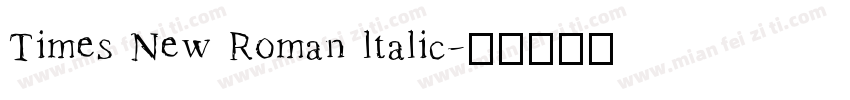 Times New Roman ltalic字体转换